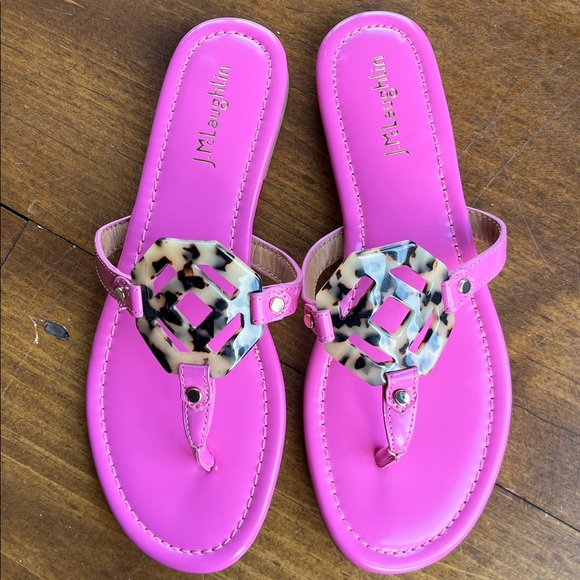 J. McLaughlin NWOT Lucy Flip flops Sz 8 - Picture 2 of 8